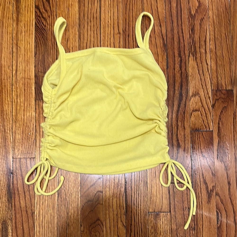 Yellow Ruched Tank Top - Picture 5 of 5